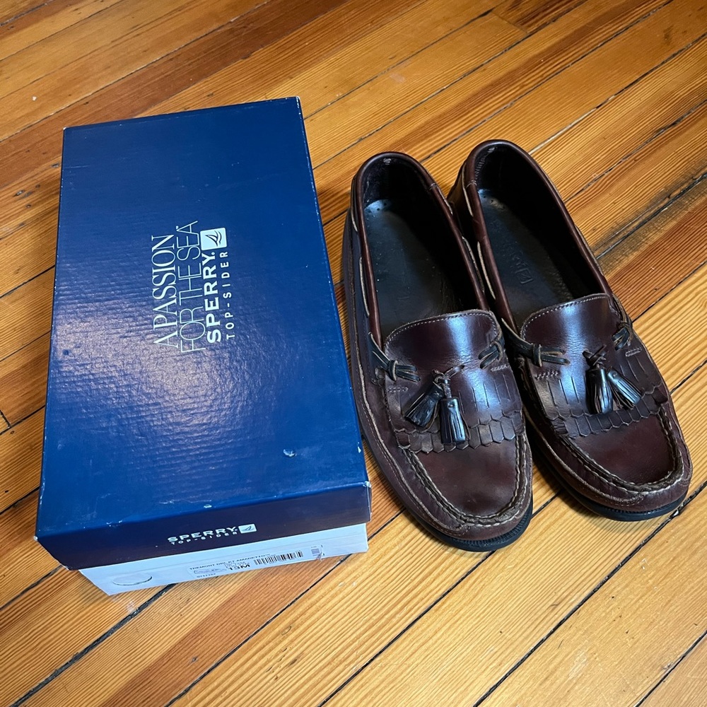 Sperry tassel Fremont amaretto loafers 13